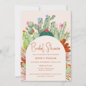 Boho Cactus Arch Desert Pampas Vrijgezellenfeest Kaart (Voorkant)