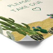 Boho Cactus Baby shower Favors Sign Poster (Hoek)