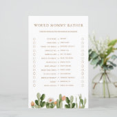 Boho Cactus Baby shower zou mama een vrij spel gev (Staand voorkant)