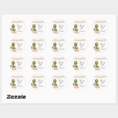Boho Cactus Bloem Bruiloft Borrel Bedankt Sticker (Vel)