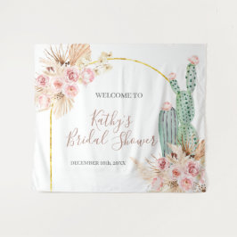 Boho Cactus Bloem Bruiloft Borrel Teken Doek Wandkleed