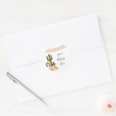 Boho Cactus Bloem Sticker met uw bericht (Envelop)