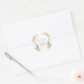 Boho Cactus Bloemen Bruiloft Dank U sticker (Envelop)
