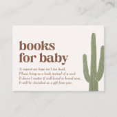 Boho Cactus Desert Baby shower Boeken voor Baby Informatiekaartje (Voorkant)