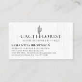 Boho Cactus Desert Flower Abstract Visitekaartje (Voorkant)