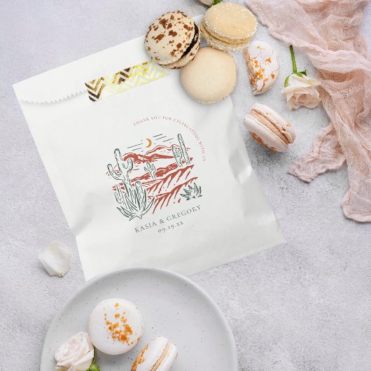 Boho Cactus Desert | Trouwtassen Bedankzakje