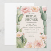 Boho Cactus Fiesta bruidsdouche Kaart (Voorkant / Achterkant)