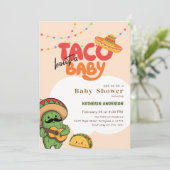Boho Cactus Fiesta Taco Over een Baby Shower Kaart (Staand voorkant)