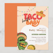 Boho Cactus Fiesta Taco Over een Baby Shower Kaart (Voorkant / Achterkant)
