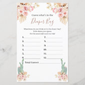 Boho Cactus Floral raad eens wat er in de luierzak (Voorkant)