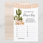 Boho Cactus Floral raad eens wat er in de luierzak (Voorkant / Achterkant)