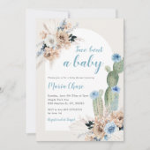 Boho Cactus Floral Taco Bout a Baby Show Kaart (Voorkant)