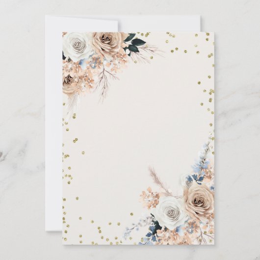 Boho Cactus Floral Taco Bout a Baby Show Kaart (Achterkant)