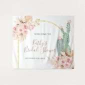 Boho Cactus Floral Vrijgezellenfeest Sign Tapestry Wandkleed (Voorkant (horizontaal))