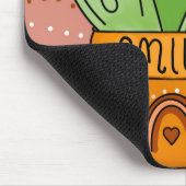 Boho Cactus Glimlach Schattigee Regenboog Muismat (Hoek)