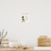 Boho Cactus Gold Neem een Baby Succulent Poster (Keuken)