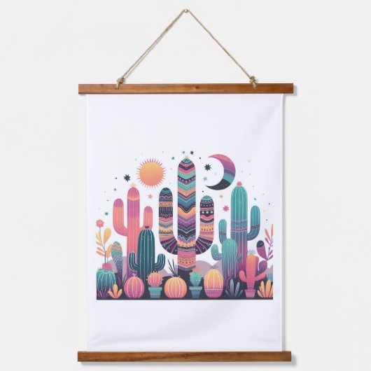 Boho Cactus Hangend Wandkleed (Voorkant 3)
