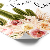 Boho Cactus Let's Taco's over liefdesbordje Poster (Hoek)