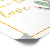 Boho Cactus Let's taco's over Vrijgezellenfeest Poster (Hoek)