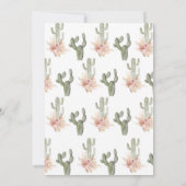 Boho Cactus Liefde en Tacos Vrijgezellenfeest Uitn Kaart (Achterkant)