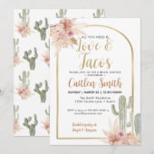 Boho Cactus Liefde en Tacos Vrijgezellenfeest Uitn Kaart (Voorkant / Achterkant)