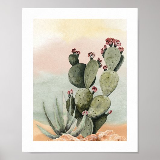 Boho Cactus Nursery Poster (Voorkant)