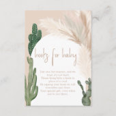 Boho cactus pampas arch baby brengt boek mee informatiekaartje (Voorkant)