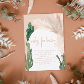 Boho cactus pampas arch baby brengt boek mee informatiekaartje