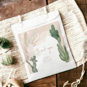 Boho cactus pampas arch baby shower bedankzakje