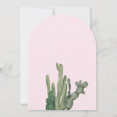 Boho cactus pampas arch hallo baby shower kaart (Achterkant)