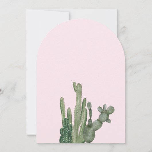 Boho cactus pampas arch hallo baby shower kaart (Achterkant)