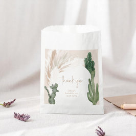 Boho cactus pampas boog bruidsdouche bedankzakje