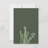 Boho cactus pampas boog bruidsfeest  bedankkaart (Achterkant)
