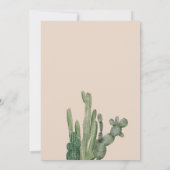 Boho cactus pampas boog groene aardetoon bruiloft kaart (Achterkant)