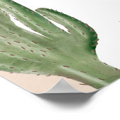 Boho cactus pampas boog welkom vrijgezellenfeest poster (Hoek)