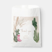 Boho cactus pampas laarzen woestijn baby shower bedankzakje (Voorkant)