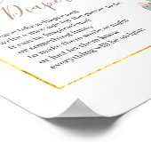 Boho Cactus Pink Flowers Late Night Diapers Sign Poster (Hoek)