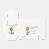 Boho Cactus Pink Flowers Pampas Grass Party Bedankdoosjes (Uitgevouwen)