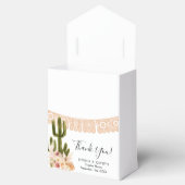 Boho Cactus Pink Flowers Pampas Grass Party Bedankdoosjes (Geopend)