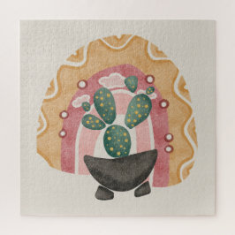 Boho Cactus regenboog: levendige woestijnvibes Legpuzzel