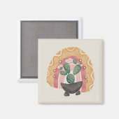 Boho Cactus regenboog: levendige woestijnvibes Magneet (Voorkant / Achterkant)