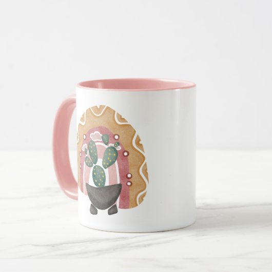 Boho Cactus regenboog: levendige woestijnvibes Mok (Voorkant links)