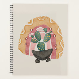 Boho Cactus regenboog: levendige woestijnvibes Planner