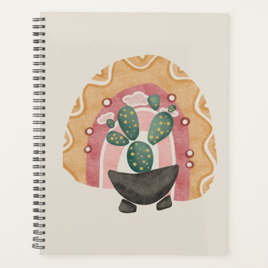 Boho Cactus regenboog: levendige woestijnvibes Planner (Voorkant)