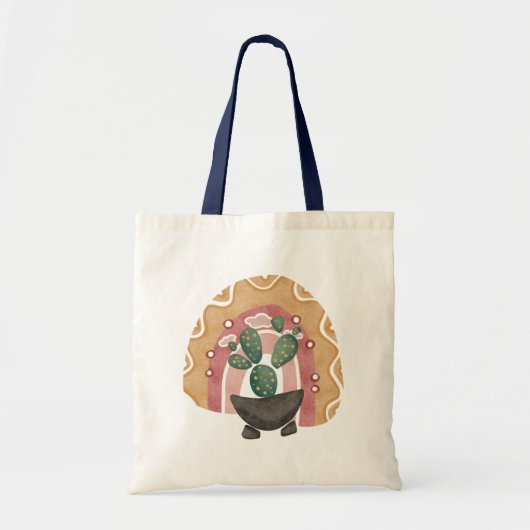 Boho Cactus regenboog: levendige woestijnvibes Tote Bag (Voorkant)