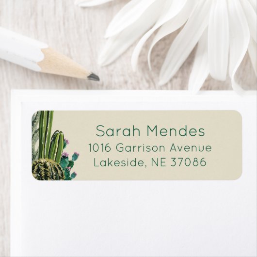 Boho Cactus Return Address Label (Insitu)