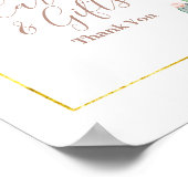 Boho Cactus Roze Bloemen Kaarten & Cadeaus Bord Poster (Hoek)