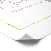 Boho Cactus Roze Waterverf Love is Sweet Bord Poster (Hoek)