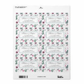 Boho Cactus, Sappig & Bloemen - Bruiloft Etiket (Full Sheet)