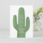 Boho Cactus Southwestern Baby shower Kaart (Staand voorkant)